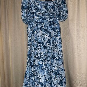 Floral Blue Dress